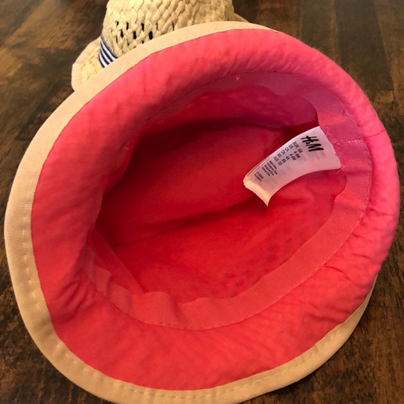 H&M Straw Summer Hats, Blue and Pink, 4-6 Months - Picture 3 of 8